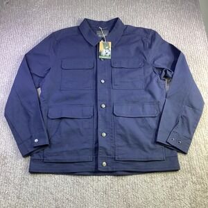 Royal Robbins Billy Goat II Jacket Mens L Navy Blue Chore Utility Coat NWT‎